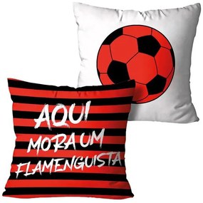 Jogo Capa de Almofada Flamenguista 2 Peças