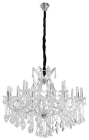 Lustre Cristal K9 Metal Cromado 110cm Florenca