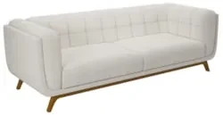 Sofá Living Decorativo 2 Lugares 180cm Bellart Z32 Boucle Branco - Mpo