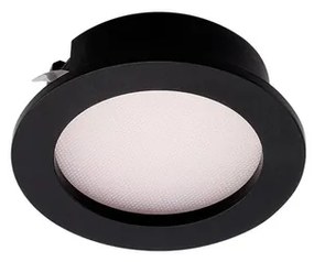 Plafon Led Embutir Redondo Preto 2,5w 3000k Mobili