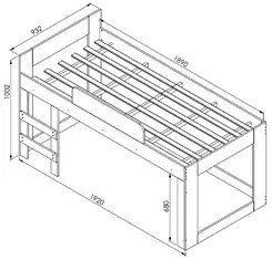 Cama Elevada Com Cortina Alegria Meu Fofinho A05 Branco - Mpozenato