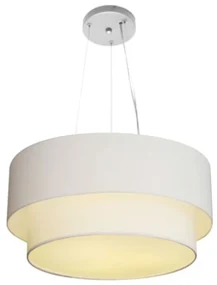 Pendente Cilíndrico Branco MJ-4061 Para Mesa de Jantar e Estar