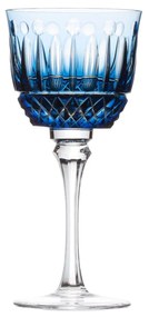 Taça de Cristal Lapidado P/ Vinho Tinto - Azul Claro - 69  Azul Claro - 69