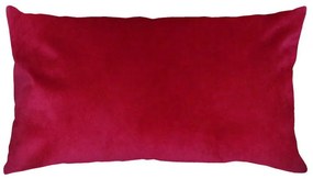 Capa de Almofada Lisa Peach de Veludo em Vários Tamanhos - Vermelho - 60x30cm