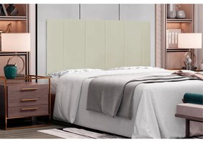 Cabeceira Painel Arizona Para Cama Box Casal 140 cm Corino - D'Rossi - Bege