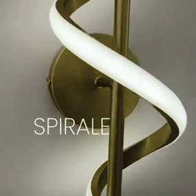 Arandela Spirale 15X17X42Cm Led 8W 3000K Bivolt Dourado - Usina Import...