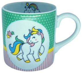 Caneca 350Ml Decoração Unicórnio Porcelana Schmidt - Mod C