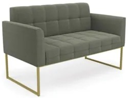 Namoradeira e 2 Poltronas Industrial Dourado Ana Bouclé Menta - Ibiza