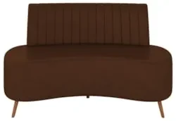 Sofá 2 Lugares para Sala Living 135cm Pés Palito Tamar Z08 Sintético M