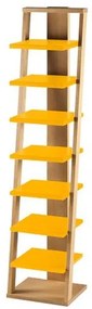 Prateleira Stairway Estrutura Natural Acabamento Amarelo 170cm - 61097 Sun House