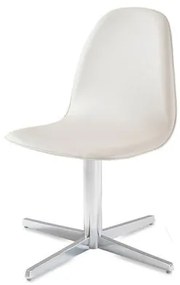 Cadeira Boom Assento Estofado Dunas Branco com Base Aranha em Aluminio - 46907 Sun House
