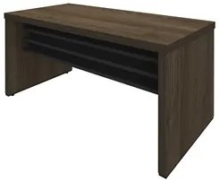 Conjunto Escritório 3 Peças Mesa 158cm Corp A06 Charuto/Preto - Mpozen