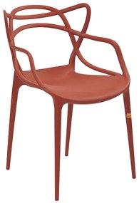 Cadeira Decorativa Sala e Cozinha Feliti (PP) Laranja Telha G56 - Gran Belo