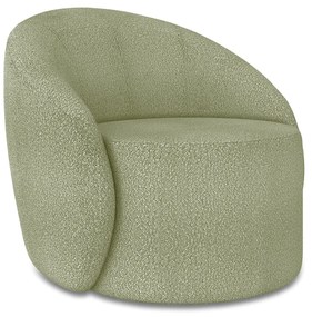 Poltrona Decorativa Orgânica Lua Bouclê D03 - D'Rossi - Verde Pistache