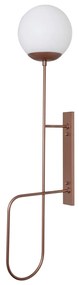 Arandela Trombone 20X31,4X127,7Cm 1Xe27 Alumínio E Globo Ø20Cm | Usina... (FN-F - Fendi Fosco, AMBAR)