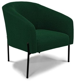 Poltrona Decorativa Pé de Ferro Preto Stella Bouclê D03 - D'Rossi - Verde