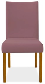 Kit 8 Cadeiras de Jantar Milan Veludo Rosê