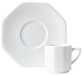 Xicara Café Com Pires 100Ml Porcelana Schmidt - Mod. Orion 078