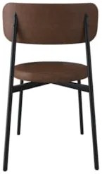 Cadeira de Jantar Estofada Kit 4 Nyka M25 Sintético Marrom - Mpozenato