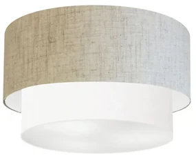 Plafon de Sobrepor Cilíndrico SP-3045 Cúpula Cor Rústico Bege Branco