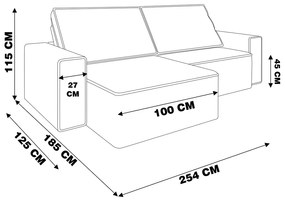 Sofá Retrátil com USB 254cm Elliot Suede Cinza G52 - Gran Belo