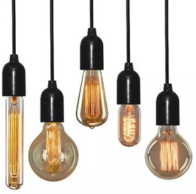 Lustre Luminária Retro Md-4162/6 Suporte Para Lâmpada / Não Inclusa - Bivolt