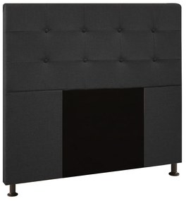 Cabeceira Safira Para Cama Box King 195 cm Linho - D'Rossi - Grafite