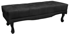 Cabeceira Cama Box Queen 160cm e Recamier Vicenza Suede Preto S04 - D'Rossi