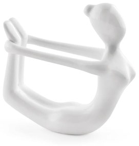 Escultura Decorativa de Yoga em Porcelana B Branco G39 - Gran Belo