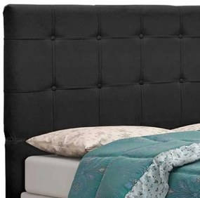 Cabeceira Tóquio para Cama Box Queen 160 cm Suede Preto D'Rossi