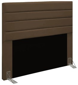 Cabeceira Rubi Para Cama Box Casal 140 cm Suede Marrom - D'Rossi