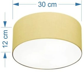 Plafon Para Dormitório Cilíndrico SD-3010 Cúpula Cor Algodão Crú