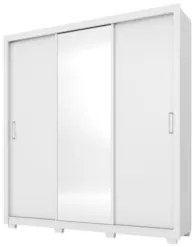 Guarda Roupa 3 Portas 2 Gavetas Com Pés Quadrado Residence D02 Branco