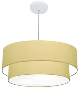 Pendente Cilíndrico Bege MJ-4353 Para Mesa de Jantar