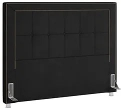 Cabeceira Cama Box Casal King 195cm Paolla P02 Veludo Preto - Mpozenat