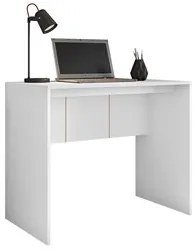 Mesa Para Computador Escrivaninha Office Cubic 0.9 Branco Texturizado