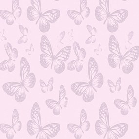 Papel de parede adesivo casual borboleta rosa