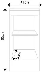 Balcão de Cozinha 41cm 1 Porta Com Tampo Duna P09 Branco - Mpozenato