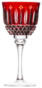 Taça de Cristal Lapidado P/ Vinho Tinto - Vermelho - 69  Vermelho - 69