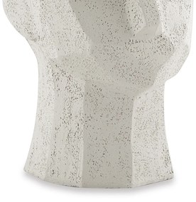 Escultura Decorativa "Rosto" Em Poliresina Off White 17,5x13 cm - D'Rossi