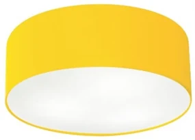 Plafon Para Sala de Jantar Cilíndrico SJ-3014 Cúpula Cor Amarelo
