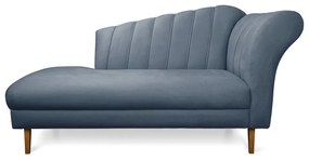 Divã Recife Suede Azul Marinho 165 cm Pés Chanfrado Castanho - D'Rossi