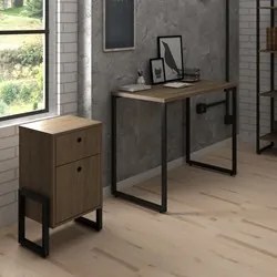 Conjunto Escritório Mesa Escrivaninha 90cm e Gaveteiro 2 Gavetas New P