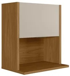 Armário Aéreo Micro-ondas 70cm 1 Porta Da Vinci L06 Nature/Off White -