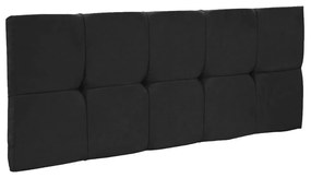 Cabeceira Painel Nina para Cama Box Solteiro 90 cm Suede Preto D'Rossi