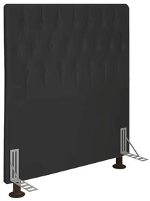 Cabeceira Topázio Para Cama Box Solteiro 90 cm Corino Preto - D'Rossi