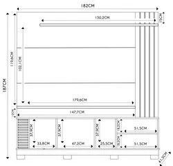 Estante Painel para TV 75 Pol Madrid C05 Amêndoa/Off White Matte - Mpo