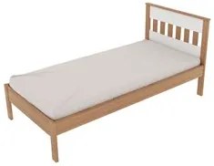 Cama de Solteiro Madeira CM8006 Amêndoa/Branco - Tecno Mobili