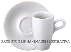 Xicara Chá Com Pires 200Ml Porcelana Schmidt - Mod. Sofia Alta 2° Linha 905