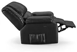 Poltrona do Papai Reclinável Pietra Power Touch Massagem FH9 PU Preto